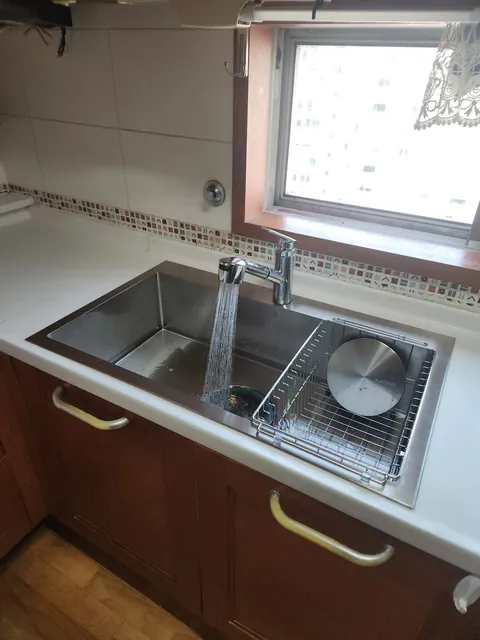 사각싱크볼교체 이후 스테인리스 사각 싱크볼